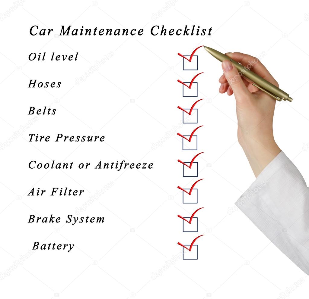 Car Maintenance Checklist Stock Photo by ©vaeenma 50212133