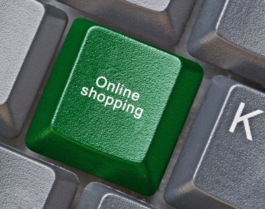 Çevrimiçi alışveriş için anahtarı olan klavye