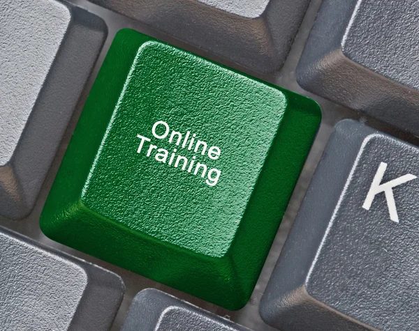 Klawisz dostępu do szkoleń online — Zdjęcie stockowe