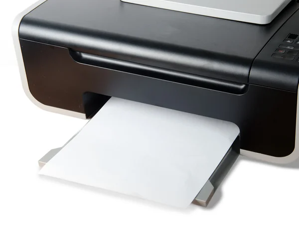 Impressora isolada sobre fundo branco — Fotografia de Stock