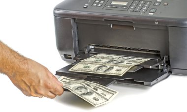 Yazıcı yazdırma sahte banknotlar