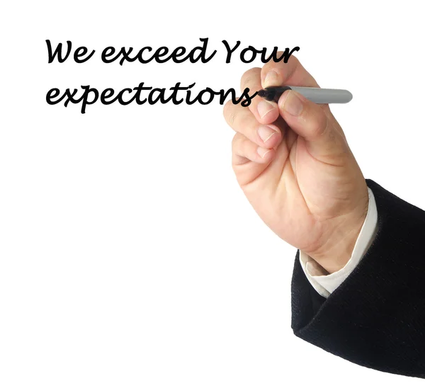 We exceed Your expectations — Stock Photo, Image