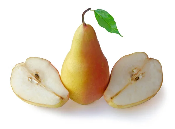 Close Pear Isolated White — Stock Photo, Image