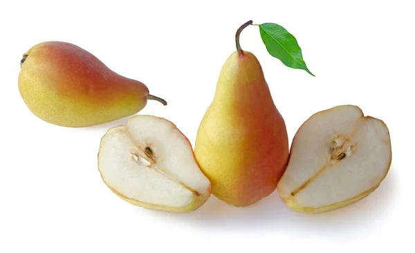 Close Pears Isolated White — Stock Photo, Image