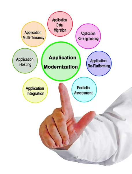Man Presenting Application Modernization — Stock Photo, Image