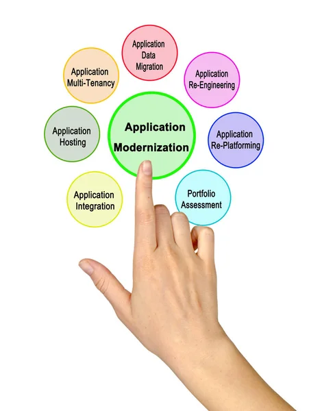Woman Presenting Application Modernization — Stock Photo, Image