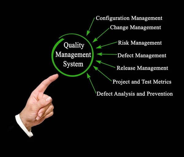 Komponenten Des Qualitätsmanagementsystems — Stockfoto