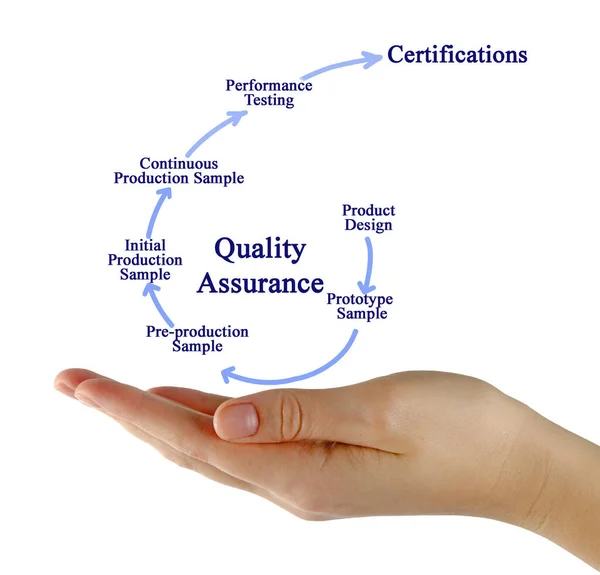 Prezentacja Procesu Zapewniania Jakości — Zdjęcie stockowe
