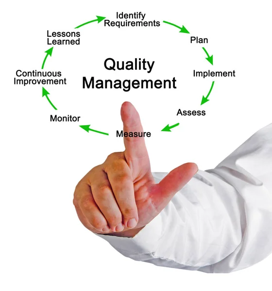 Acht Komponenten Des Qualitätsmanagements — Stockfoto