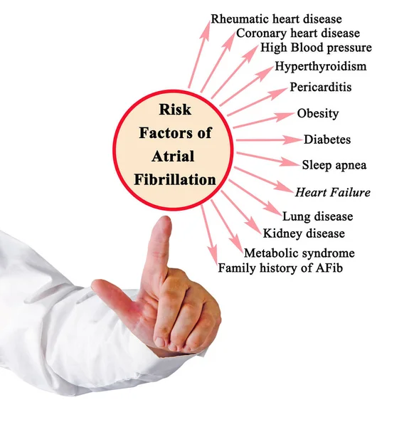 Risk Factors Atrial Fibrilation — Stock Photo, Image