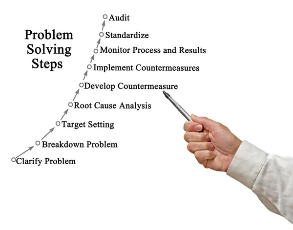 Решение Проблемы Помощью Шагов — стоковое фото