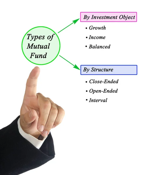 Sei Tipi Fondi Comuni Investimento — Foto Stock