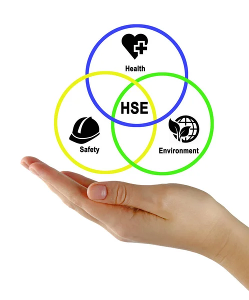 Diagram Van Gezondheid Veiligheid Milieu — Stockfoto
