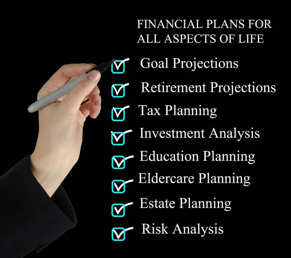 Filling Checklist Financial Plans — Foto Stock