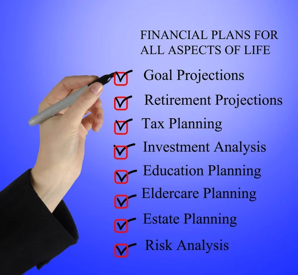 Filling Checklist Financial Plans — Stock Photo, Image