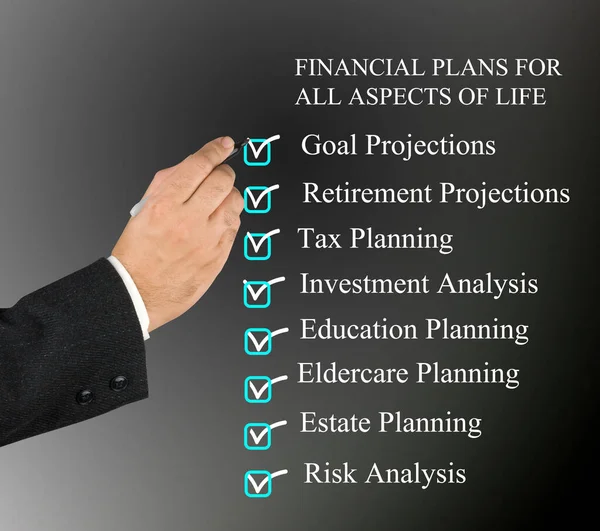 Filling Checklist Financial Plans — Stock Photo, Image