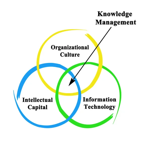 知识管理的三个组成部分 — 图库照片