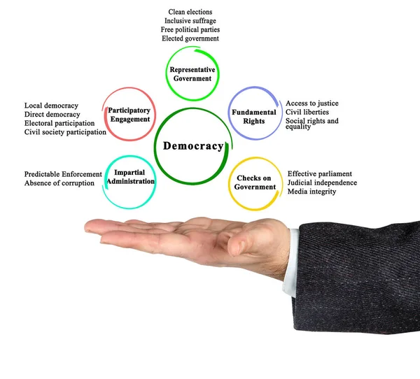 Cinco Características Democracia Representativa — Foto de Stock