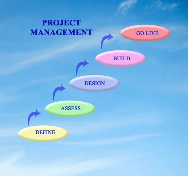 Five Components Project Management — Stock Photo, Image