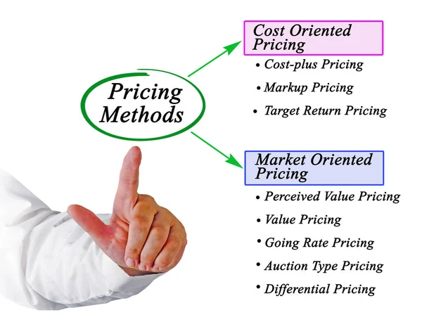 Man Presenting Seven Pricing Methods — Stock Photo, Image