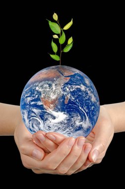 Kızın elini plaka ile bu görüntünün Earth.Elements Nasa tarafından döşenmiş.