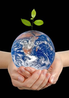 Kızın elini plaka ile bu görüntünün Earth.Elements Nasa tarafından döşenmiş.