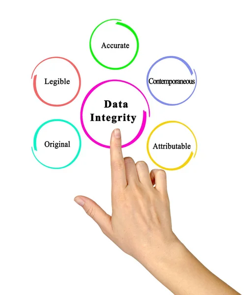 Cinco Propriedades Ligadas Integridade Dos Dados — Fotografia de Stock