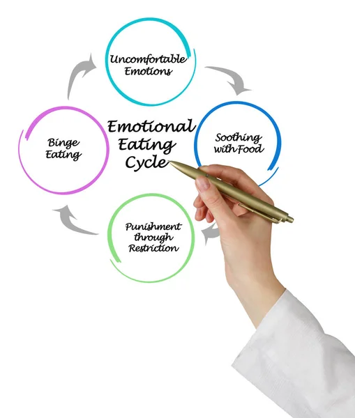 Components Emotional Eating Cycle — Stock Photo, Image