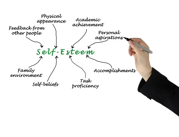 Eight Factors Influencing Self Esteem — Stock Photo, Image