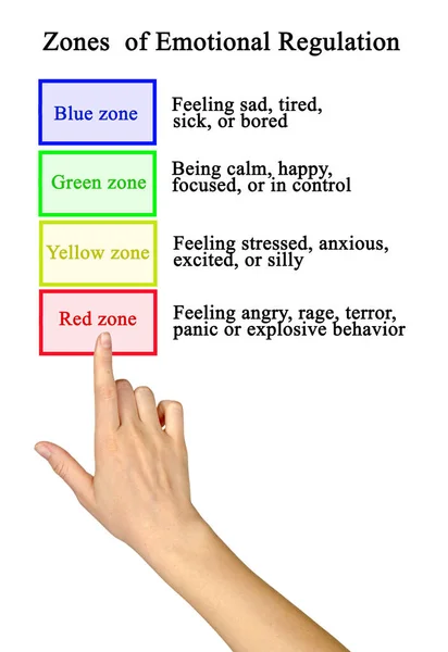 Four Zones Emotional Regulation — Stock Photo, Image