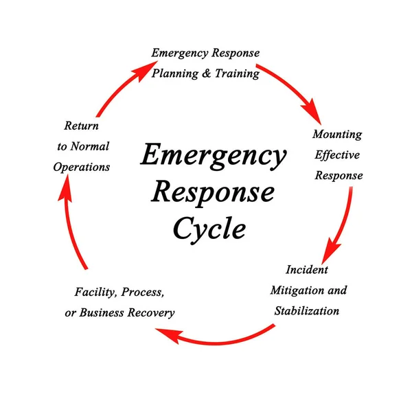 Components Emergency Response Cycle — 图库照片