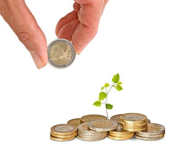 Man Investing Green Business — Stock Photo, Image