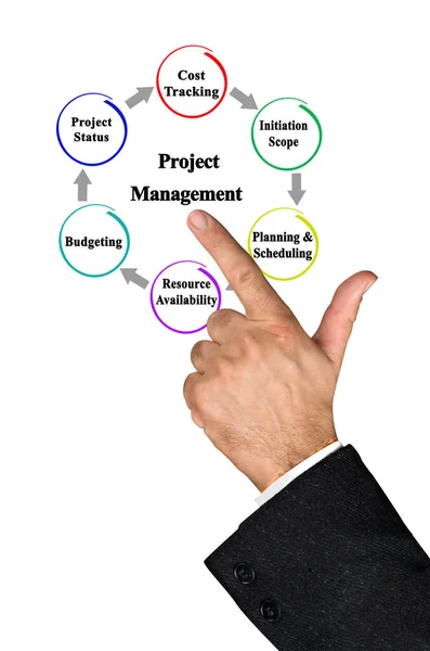 Six Components Project Management — Stock Photo, Image