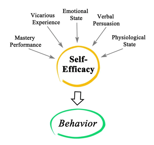 Cinco Impulsores Autoeficacia — Foto de Stock