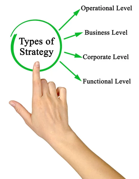 Presenting Four Types Strategy — Stock Photo, Image