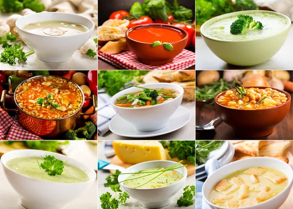Various soups — Stock Image Various soups Royalty Free Stock Images