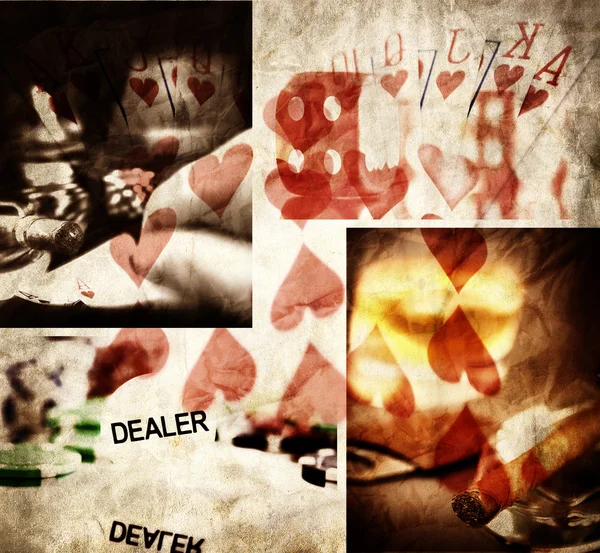 Gambling collage — Stockfoto