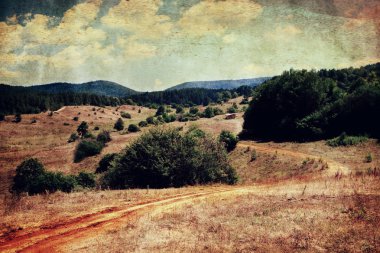 Vintage alanın panoramik manzara