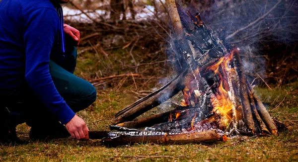 Camp fire — Stock Photo, Image