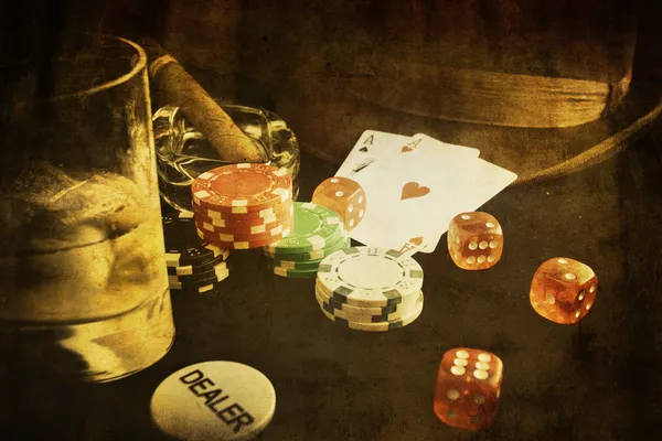 Vintage poker — Stockfoto