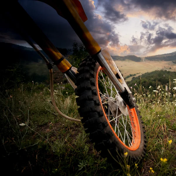 Detalhes da bicicleta sujeira — Fotografia de Stock