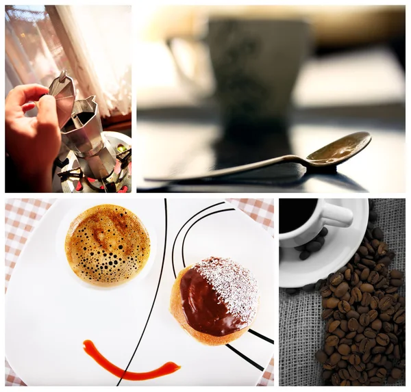 Cofe collage — Stockfoto