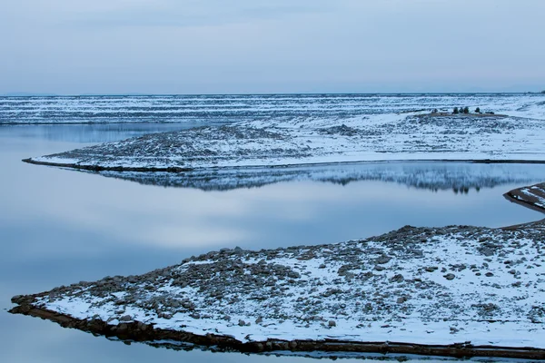 Zimní jezero podrobnosti — Stock fotografie