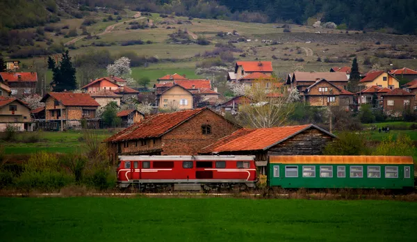 Búlgaro velho trem — Fotografia de Stock