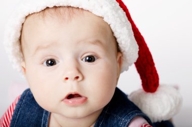 küçük sevimli Noel Baba portresi
