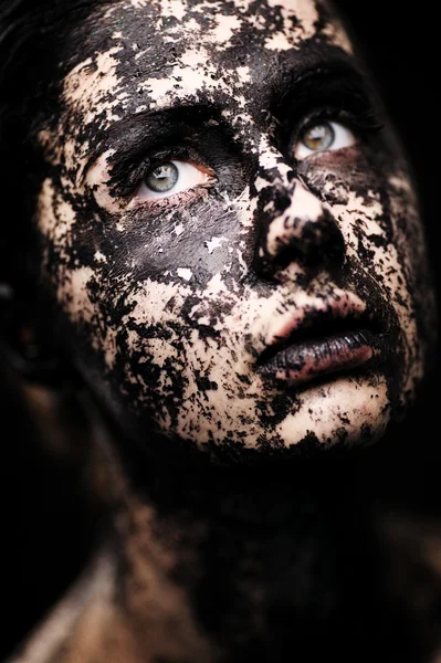 Portrait of beautiful woman - Dried skin concept — Stock Photo, Image