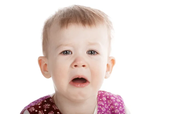 Pequeña niña llorando portarit — Foto de Stock