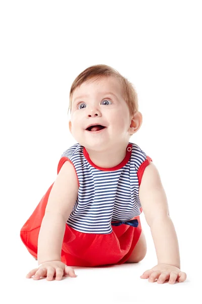 Mooi schattig gelukkig leuke glimlachende baby — Stockfoto