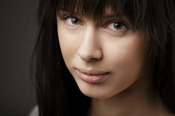 Beautiful girl with big lips portrait — Stock Photo, Image