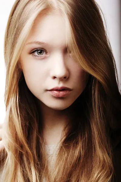 Mooie tiener meisje portret Stockfoto